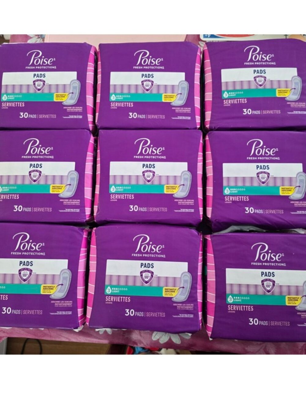 (9) Poise pads in Light #3